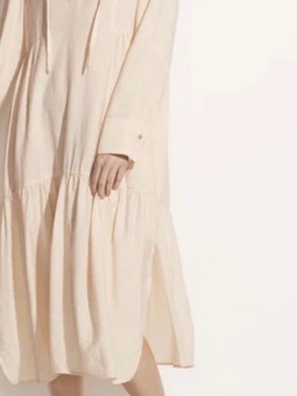 Vince dropped waist midi dress peasant dress‎ minimalist large - Picture 3 of 12